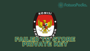 Failed to Store Private Key